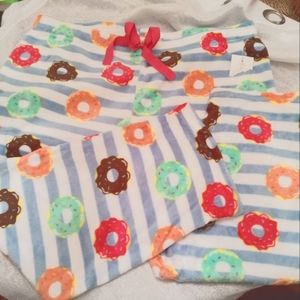 NWT, Fuzzy pajama pants, donut print, size 2X